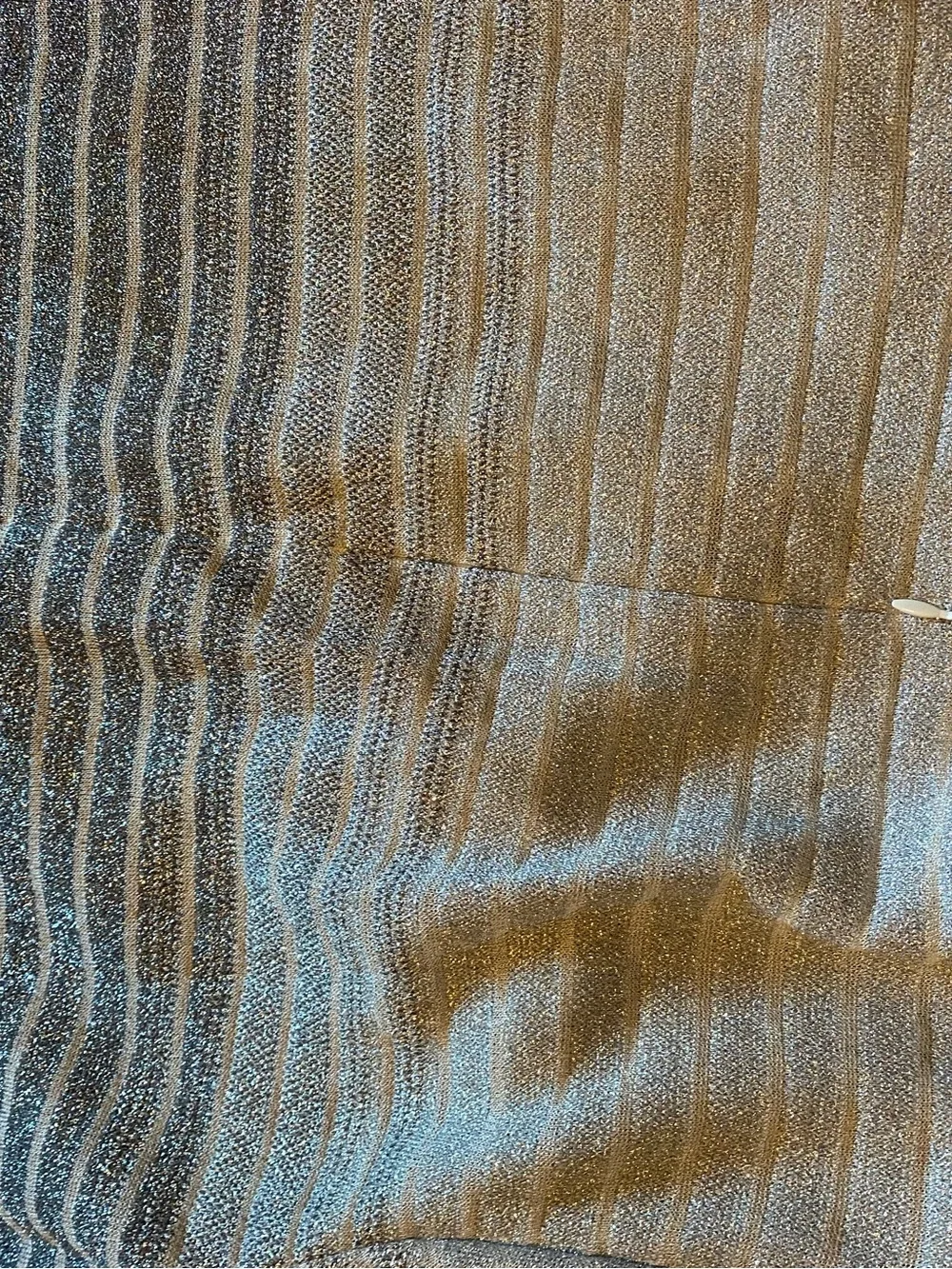 St. John Gradient Stripe V‑Neck Sweater - silver